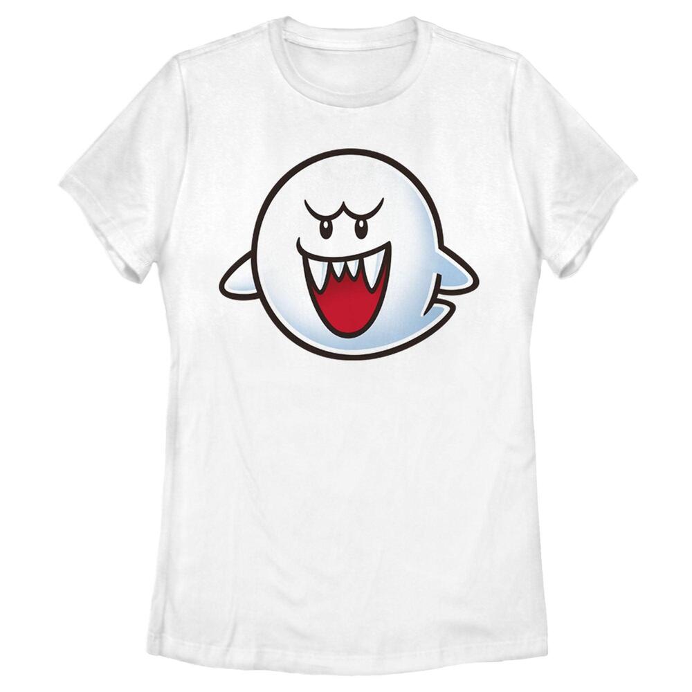 Womens Nintendo Mario Boo Ghost Smile Tshirt